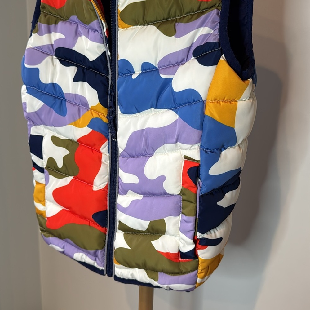 Boden Little Kid Sherpa Vest Multi Ski Camouflage Size 4-5 - Picture 6 of 12